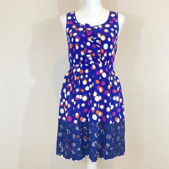 Anthropologie Moulinette Soeurs Silk Color Drenched Dot Dress – Size 0 - Picture 2 of 5